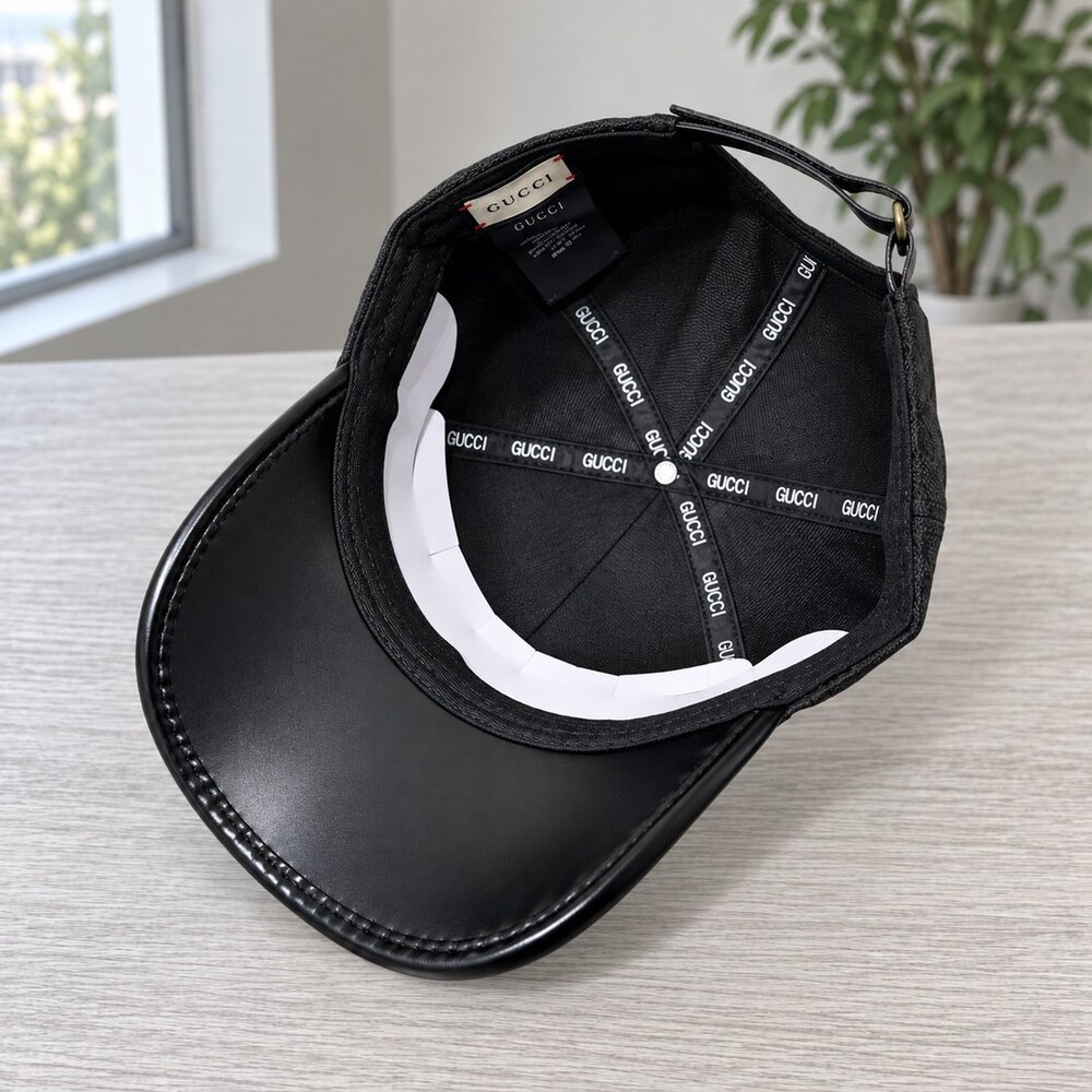 Gucci Black GG Cap with Embossed Brim - Picture 4 of 6